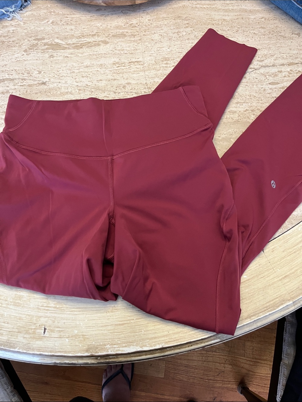 lululemon athletica Deep Red High-Rise Leggings with Side Pocket